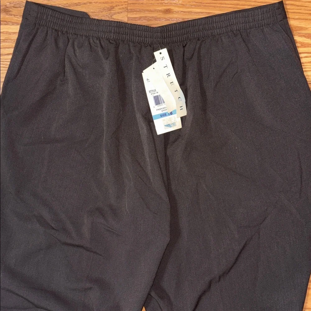 Alfred Dunner Brown Straight Leg Pants with Pockets